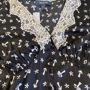ModCloth midi black mushroom dress